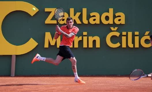 (190613) -- ZAGREB, June 13, 2019 -- Mario Mandzukic plays tennis during Gem Set Croatia, a humanitarian sports event organized by the Marin Cilic Foundation, in Zagreb, Croatia, June 12, 2019. ) (SP)CROATIA-ZAGREB-HUMANITARIAN SPORTS EVENT-GEM SET CROATIA IgorxKralj 