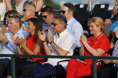Zagreb, 12.06.2019 - Charity tournament Gem Set Hrvatska organized by the best Croatian tennis player Marin Cilic (Marin Cilic foundation). President of the Republic of Croatia Kolinda Grabar Kitarovic 