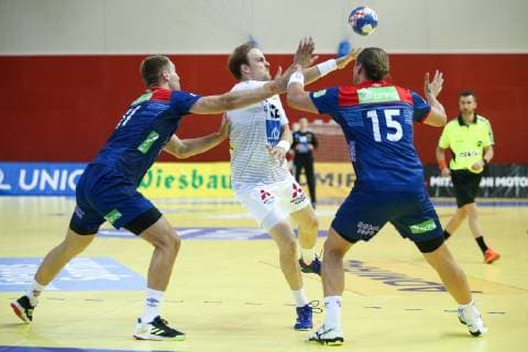 HANDBALL - EHF EC, AUT vs NOR KLAGENFURT,AUSTRIA,13.JUN.19 - HANDBALL - EHF EURO Cup, international match, Länderspiel, Nationalmannschaft Austria vs Norway. Image shows Gerald Zeiner (AUT). GEPAxpictures xDanielxGoetzhaber