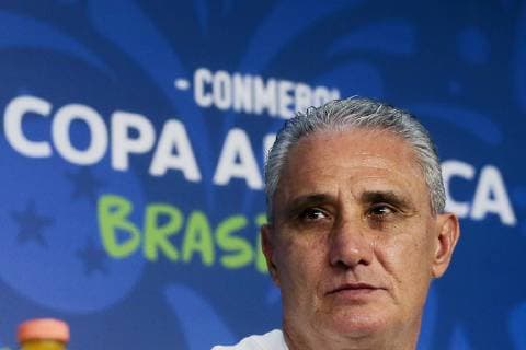 13th June 2019, Morumbi Stadium, Sao Paulo, Brazil ; The Brazilian National football team training before their Copa America game versus Bolivia on 15th June; Head coach Tite  ActionPlus12143803 L& xe9;oxPinheiro