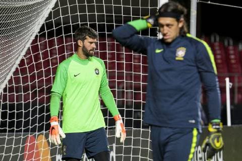 13th June 2019, Morumbi Stadium, Sao Paulo, Brazil ; The Brazilian National football team training before their Copa America game versus Bolivia on 15th June; Alisson Becker of Brasil  ActionPlus12143809 L& xe9;oxPinheiro