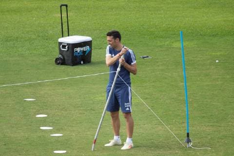 Argentina s national soccer team head coach Lionel Scaloni participates in a training session at the Barradao stadium, in Salvador, Brazil, 14 June 2019. Argentina s national soccer team training session !ACHTUNG: NUR REDAKTIONELLE NUTZUNG!  Copyright: xJoedsonxAlvesx COPAME267 20190614-636961368485156989