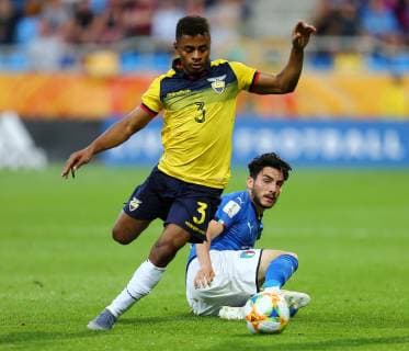Fußball, U20 WM, Italien - Ecuador 2019.06.14 Gdynia Pilka nozna Mistrzostwa Swiata FIFA U-20 Polska 2019 Wlochy - Ekwador N z Diego Jose Palacios Espinoza Foto Piotr Matusewicz PressFocus 2019.06.14 Gdynia Football FIFA U-20 World Cup Poland 2019 Italy - Ecuador Diego Jose Palacios Espinoza Credit: Piotr Matusewicz PressFocus NEWSPIX.PL --- Newspix.pl  20190614_PF_PM042
