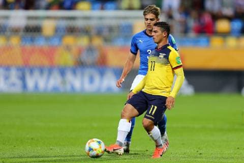 2019.06.14 Gdynia Pilka nozna Mistrzostwa Swiata FIFA U-20 Polska 2019 Wlochy - Ekwador N z Alessandro Tripaldelli Alexander Antonio Alvarado Carriel Foto Piotr Matusewicz PressFocus 2019.06.14 Gdynia Football FIFA U-20 World Cup Poland 2019 Italy - Ecuador Alessandro Tripaldelli Alexander Antonio Alvarado Carriel Credit: Piotr Matusewicz PressFocus NEWSPIX.PL --- Newspix.pl  20190614_PF_PM078