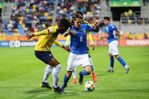 2019.06.14 Gdynia Pilka nozna Mistrzostwa Swiata FIFA U-20 Polska 2019 Wlochy - Ekwador N z Andrea Colpani Foto Piotr Matusewicz PressFocus 2019.06.14 Gdynia Football FIFA U-20 World Cup Poland 2019 Italy - Ecuador Andrea Colpani Credit: Piotr Matusewicz PressFocus NEWSPIX.PL --- Newspix.pl  20190614_PF_PM088