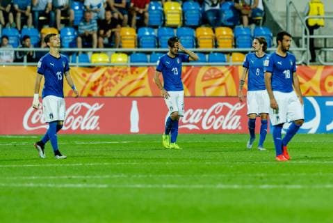 Gdynia, Poland, 14 06 2019, FIFA U 20 World Cup Poland 2019, Match for 3rd place, Italy Ecuador, Italy disappointed after conceding Defodi 01048 181419 Defodi-048