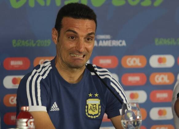 Coletiva Selecao Argentina SALVADOR, BA - 14.06.2019: COLETIVA SELEcaO ARGENTINA - Lionel Scaloni, coach of the Argentina national team, Nationalteam and during the Argentina national team, held this Friday (14) at the Fonte Nova Arena in Salvador, Bahia, Brazil. (Photo: Tiago Caldas Fotoarena) x1747648x  TiagoxCaldas
