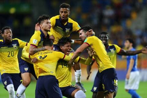 2019.06.14 Gdynia Pilka nozna Mistrzostwa Swiata FIFA U-20 Polska 2019 Wlochy - Ekwador N z Richard Alexander Mina Caicedo bramka gol radosc Foto Piotr Matusewicz PressFocus 2019.06.14 Gdynia Football FIFA U-20 World Cup Poland 2019 Italy - Ecuador Richard Alexander Mina Caicedo bramka gol radosc Credit: Piotr Matusewicz PressFocus NEWSPIX.PL --- Newspix.pl  20190614_PF_PM138