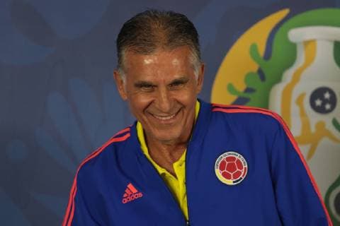Fußball, Copa America, Nationalteam Kolumbien Pressekonferenz Collective Selection Colombia SALVADOR, BA - 14.06.2019: COLLECTIVE SELECTION COLOMBIA - Carlos Queiroz, coach of the Colombian national team, Nationalteam during a Colombian national team, held this Friday (14) at the Fonte Nova Arena in Salvador, Bahia, Brazil. (Photo: Tiago Caldas Fotoarena) x1747689x  TiagoxCaldas