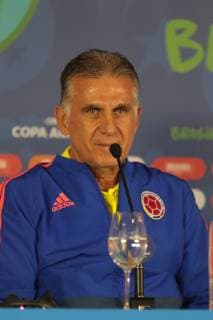 Fußball, Copa America, Nationalteam Kolumbien Pressekonferenz Collective Selection Colombia SALVADOR, BA - 14.06.2019: COLLECTIVE SELECTION COLOMBIA - Carlos Queiroz, coach of the Colombian national team, Nationalteam during a Colombian national team, held this Friday (14) at the Fonte Nova Arena in Salvador, Bahia, Brazil. (Photo: Tiago Caldas Fotoarena) x1747697x  TiagoxCaldas