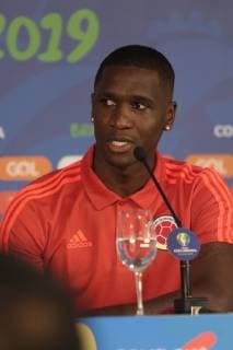 Fußball, Copa America, Nationalteam Kolumbien Pressekonferenz Collective Selection Colombia SALVADOR, BA - 14.06.2019: COLLECTIVE SELECTION COLOMBIA - Cristián Zapata, a player of the Colombian national team, Nationalteam and Milan, during a Colombian national team, held this Friday (14) at the Fonte Nova Arena in Salvador, Bahia, Brazil. (Photo: Tiago Caldas Fotoarena) x1747700x  TiagoxCaldas