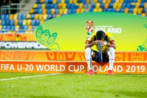 Sport Themen der Woche KW24 Sport Bilder des Tages Gdynia, 14.06.2019 Pilka nozna FIFA Mistrzostwa Swiata U20 Polska 2019 Mecz o 3 miejsce Wlochy - Ekwador -- Football FIFA U-20 World Cup Poland 2019 3rd place Match Italy - Equador NZ Luis Joel ESTUPINAN GARCIA Fot. Grzegorz Jedrzejewski 058sport.pl NEWSPIX.PL --- Newspix.pl  wlochy-ekwador_20190614_0053_JED