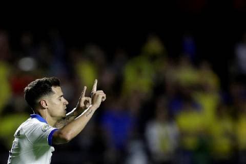 Philippe Coutinho of Brazil celebrates after scoring a goal against Bolivia during the Copa America 2019 Group A soccer match between Brazil and Bolivia, at Morumbi Stadium in Sao Paulo, Brazil, 14 June 2019. Brazil vs. Bolivia !ACHTUNG: NUR REDAKTIONELLE NUTZUNG!  Copyright: xFernandoxBizerrax SCA0198 20190615-636961675254832464