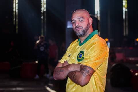 Arena Tango Adidas SÃO PAULO, SP - 14.06.2019: ARENA TANGO ADIDAS - The player Adriano, The Emperor, participates in the Adidas event, Arena Tango in São Paulo, attends fans, is very attentive to everyone and is one of the guests of Fut Talk És. São Paulo, June 14, 2019. (Photo: Van Campos Fotoarena) x1747726x  VanxCampos