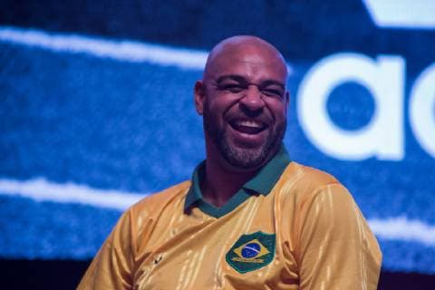 Arena Tango Adidas SÃO PAULO, SP - 14.06.2019: ARENA TANGO ADIDAS - The player Adriano, The Emperor, participates in the Adidas event, Arena Tango in São Paulo, attends fans, is very attentive to everyone and is one of the guests of Fut Talk És. São Paulo, June 14, 2019. (Photo: Van Campos Fotoarena) x1747727x  VanxCampos