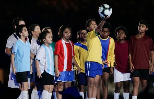 Brazil vs. Bolivia SÃO PAULO, SP - 14.06.2019: BRAZIL VS. BOLIVIA - Opening Ceremony before the match between Brazil and Bolivia, valid for the 2019 Copa America group stage, held this Friday (14) at the Morumbi Stadium in São Paulo, SP. (Photo: Marcelo Machado de Melo Fotoarena) x1747932x  MarceloxMachadoxdexMelo