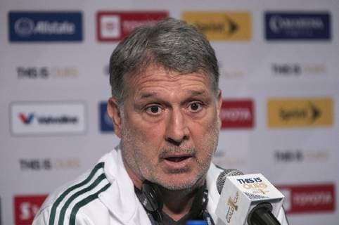 June 14, 2019 - Pasadena, California, United States of America - Head coach of Mexico, Gerardo Daniel Tata Martino during the Mexico national team, Nationalteam Gold Cup press conference, PK, Pressekonferenz at Rose Bowl Stadium in Pasadena, California on June 14, 2019. JAVIER ROJAS PI Gerardo Tata Martino - ZUMAp124 20190614_zaa_p124_003 Copyright: xJavierxRojas Pix
