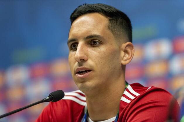 Fußball, Copa America, Nationalteam Paraguay Pressekonferenz Treino selecao do Paraguai RIO DE JANEIRO, RJ - 15.06.2019: TREINO SELEcaO DO PARAGUAI - Goalkeeper Gatito Fernandez during a team of the Paraguayan team held in the press room of Maracanã, this afternoon (15), for Copa America, in Rio de Janeiro, RJ. (Photo: Celso Pupo Fotoarena) x1748103x  CelsoxPupo
