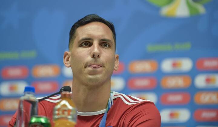 Fußball, Copa America, Nationalteam Paraguay Pressekonferenz Treino selecao do Paraguai RIO DE JANEIRO, RJ - 15.06.2019: TREINO SELEcaO DO PARAGUAI - Goalkeeper Gatito Fernandez during a team of the Paraguayan team held in the press room of Maracanã, this afternoon (15), for Copa America, in Rio de Janeiro, RJ. (Photo: Celso Pupo Fotoarena) x1748108x  CelsoxPupo