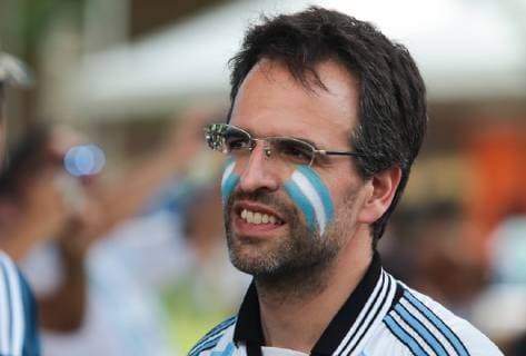 Fußball, Copa America, Argentinien - Kolumbien, Fans vor dem Spiel Argentina vs Colombia SALVADOR, BA - 15.06.2019: ARGENTINA VS COLOMBIA - Argentinian fan before the match between Argentina and Colombia, valid for the group stage of the Copa America 2019, held this Saturday (15) at the Arena Fonte Nova in Salvador, Bahia, Brazil. (Photo: Tiago Caldas Fotoarena) x1748133x  TiagoxCaldas
