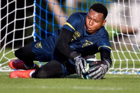 Ecuadorian soccer team goalkeeper Maximo Banguera attends a training session at the Cruzeiro Training Center, in Toca da Raposa II, one day before facing the Uruguayan team for group C of the Copa America 2019, in Belo Horizonte, Brazil, 15 June 2019. EFE Yuri Edmundo Training of the Ecuador team in the Copa America !ACHTUNG: NUR REDAKTIONELLE NUTZUNG!  Copyright: xYurixEdmundox COPAME457 20190616-636962405806868836