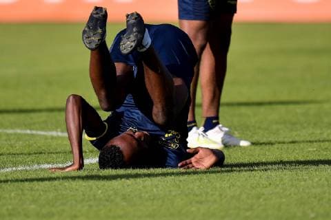 Ecuadorian soccer team player Antonio Valencia attends a training session at the Cruzeiro Training Center, in Toca da Raposa II, one day before facing the Uruguayan team for group C of the Copa America 2019, in Belo Horizonte, Brazil, 15 June 2019. EFE Yuri Edmundo Training of the Ecuador team in the Copa America !ACHTUNG: NUR REDAKTIONELLE NUTZUNG!  Copyright: xYurixEdmundox COPAME449 20190616-636962415125989402