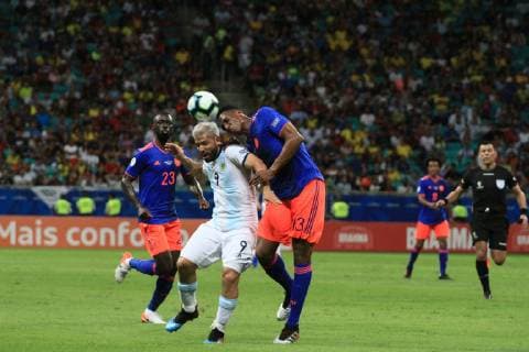 Argentina vs Colombia SALVADOR, BA - 15.06.2019: ARGENTINA VS COLOMBIA - during match between Argentina and Colombia, game 03, valid for the group phase of Copa America 2019, held this Saturday, 15, at the Arena Fonte Nova in Salvador, BA. (Photo: Mauro Akiin Nassor Fotoarena) x1748470x  MauroxAkiinxNassor