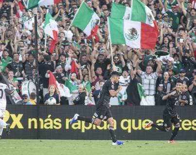June 15, 2019 - Pasadena, California, United States of America - Uriel Antuna 22 of Mexico national team, Nationalteam celebrates his goal during their Gold Cup game against the Cuba National Team on Saturday June 15, 2019 at Rose Bowl Stadium in Pasadena, California. JAVIER ROJAS PI Mexico vs Cuba - ZUMAp124 20190615_zaa_p124_014 Copyright: xJavierxRojas Pix