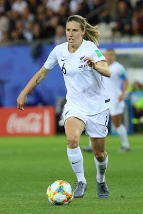15th June 2019, Stade de Alpes, Grenoble, France; FIFA Womens World Cup football, Canada versus New Zealand; Rebekah STOTT (NZL) breaks forward on the ball  ActionPlus12144600 PierrexTeyssot