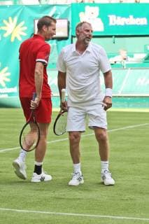 Florian Mayer , Thomas Muster, Schauinsland Reisen Champions Trophy Halle Westfalen 15 06 2019 photo FSA boots Eibner press photo Schauinsland Reisen Champions Trophy Halle Westfalen Halle Westfalen Copyright: xFSAx Eibner-Pressefotox EP_fsa