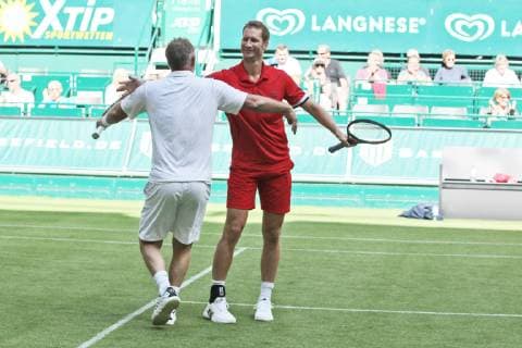Thomas Muster, Florian Mayer Schauinsland Reisen Champions Trophy Halle Westfalen 15 06 2019 photo FSA boots Eibner press photo Schauinsland Reisen Champions Trophy Halle Westfalen Halle Westfalen Copyright: xFSAx Eibner-Pressefotox EP_fsa