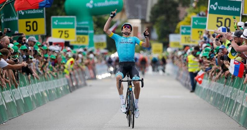16 06 2019 Langnau im Emmental , SWITZERLAND , Cycling 2 Stage Langnau Langnau Winner Luis Leon Sanchez ESP Team Astana