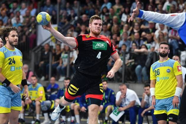 Johannes GOLLA GER , Action,Jump throw Handball Mens International Match, EHF Euro Qualification Germany GER Kosovo KOS , at 16 06 2019 Arena Nuernberger Versicherung