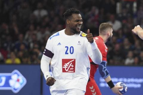 Handball, EM Quali, Frankreich - Rumänien Adrien Dipanda (France) HANDBALL : France vs Roumanie - Eliminatoire Euro 2020 - 16 06 2019 RonanHoussin Panoramic 