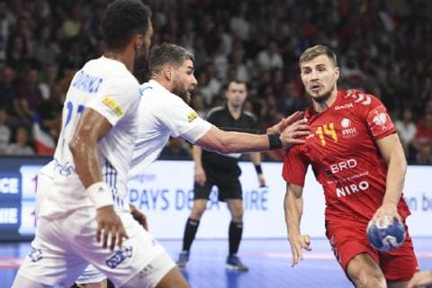 Handball, EM Quali, Frankreich - Rumänien Demis Cosmin Grigoras (Roumanie) HANDBALL : France vs Roumanie - Eliminatoire Euro 2020 - 16 06 2019 RonanHoussin Panoramic 