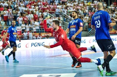 2019.06.16 Plock Pilka reczna Kwalifikacje do Mistrzostw Europy 2020 Polska - Izrael N z Kamil Syprzak Foto Lukasz Laskowski PressFocus 2019.06.16 Plock Handball 2020 Men s European Championship, EM, Europameisterschaft Qualifiers Poland v Israel Kamil Syprzak Credit: Lukasz Laskowski PressFocus NEWSPIX.PL --- Newspix.pl  20190616LUK_216
