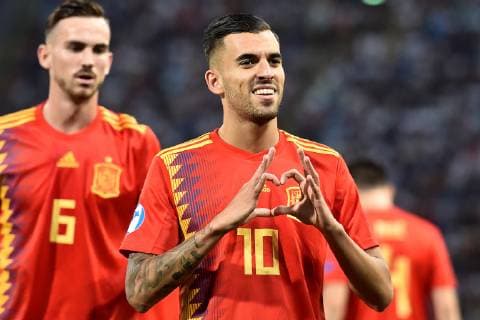 Dani Ceballos of Spain celebrates after scoring the goal of 0-1 Bologna 16-06-2019 Stadio Renato Dall Ara Football UEFA Under 21 Championship Italy 2019 Group Stage - Final Tournament Group A Italy - Spain Photo Andrea Staccioli Insidefoto andreaxstaccioli