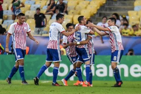 Paraguay vs Qatar RIO DE JANEIRO, RJ - 16.06.2019: PARAGUAY VS QATAR - Derlis Gonzalez scores goal during a match between Paraguay and Qatar, valid for the group stage of the Copa America 2019, held this Sunday (16) at the Maracanã Stadium in Rio de Janeiro, RJ. (Photo: Nayra Halm Fotoarena) x1748685x  NayraxHalm