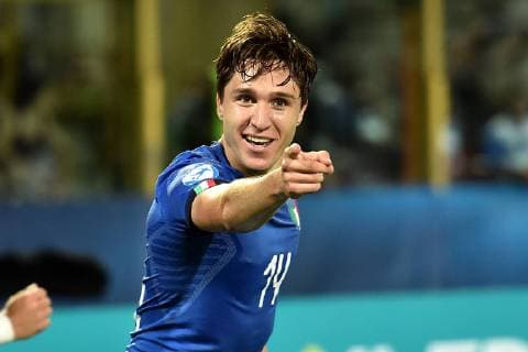 Federico Chiesa of Italy celebrates after scoring the goal of 2-1 Bologna 16-06-2019 Stadio Renato Dall Ara Football UEFA Under 21 Championship Italy 2019 Group Stage - Final Tournament Group A Italy - Spain Photo Andrea Staccioli Insidefoto andreaxstaccioli