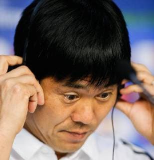Training of the Japanese Team in São Paulo SÃO PAULO, SP - 16.06.2019: TRAINING OF THE JAPANESE TEAM IN SÃO PAULO - Japan coach Hajime Moriyasu during a press conference, PK, Pressekonferenz before the training of the Japanese team at the Morumbi Stadium in São Paulo, SP. The Japanese team faces tomorrow the selection of Chile for the first match of the Copa America 2019 Group C. (Photo: Marcelo Machado de Melo Fotoarena) x1748719x  MarceloxMachadoxdexMelo