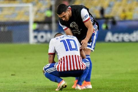Paraguay vs Qatar RIO DE JANEIRO, RJ - 16.06.2019: PARAGUAY VS QATAR - Derlis Gonzalez regrets a draw during a match between Paraguay and Qatar, valid for the group stage of the Copa America 2019, held this Sunday (16) at the Maracanã Stadium in Rio de Janeiro, RJ. (Photo: Nayra Halm Fotoarena) x1748732x  NayraxHalm