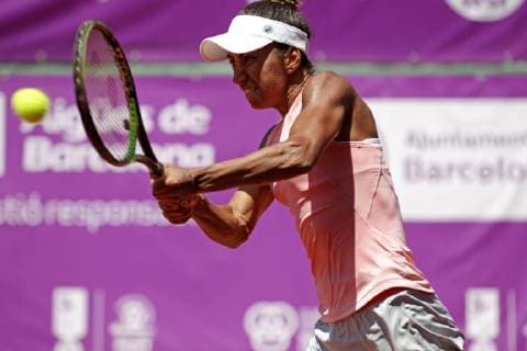 June 16, 2019 - Barcelona, Spain - Cagla Buyukakcay during the final match of the third international trophy ITF City of Barcelona, played at C.E. Hispano Frances, on 16th June 2019 in Barcelona, Spain. ITF City of Barcelona - Final Match  - ZUMAn230 20190616_zaa_n230_145 Copyright: xJoanxVallsx