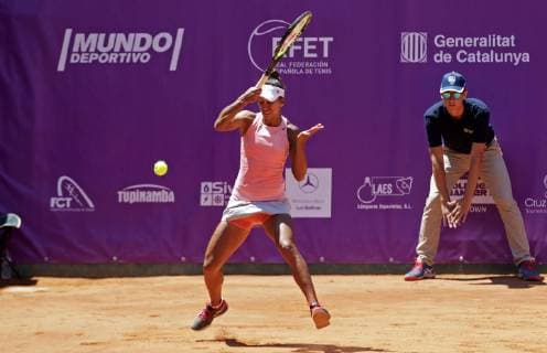 June 16, 2019 - Barcelona, Spain - Cagla Buyukakcay during the final match of the third international trophy ITF City of Barcelona, played at C.E. Hispano Frances, on 16th June 2019 in Barcelona, Spain. ITF City of Barcelona - Final Match  - ZUMAn230 20190616_zaa_n230_152 Copyright: xJoanxVallsx