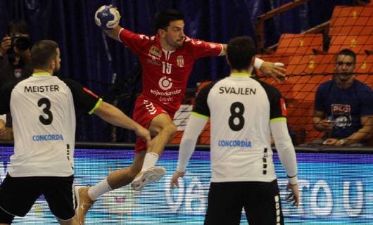 16.06.2019 Novi Sad Serbia-Switzerland 2020 Men s EHF EURO qualify men s handball Nemanja ILic(c)Serbia :Str 