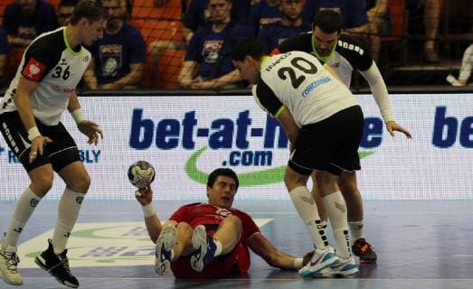 16.06.2019 Novi Sad Serbia-Switzerland 2020 Men s EHF EURO qualify men s handball Mijajlo Marsenic(c)Serbia, Philip Novak(L)Switzerland :Str 