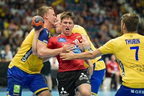 STOCKHOLM 20190616 Austrian Jacob Jochmann during Sundays handball match in EHF Euro Cup between Sweden and Austria on Hovet STOCKHOLM SWEDEN x10070x,  Copyright: xJessicaxGow TTx EURO CUP SVERIGE-ÖSTERRIKE
