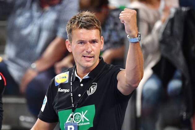 Christian PROKOP, national coach, coach GER, clenches the fist, jubilation, joy, enthusiasm, single picture, cut single motive, half figure, half figure handball country game of the men, EHF Euro qualification Germany GER Kosovo KOS 28 17 on 16 06 2019 Arena Nuernberger insurance