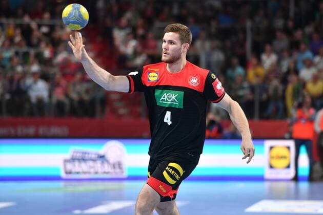Johannes GOLLA GER , action, single picture, cut single motive, half figure, half figure handball country game of the men, EHF Euro qualification Germany GER Kosovo KOS 28 17 on 16 06 2019 Arena Nuernberger Versicherung