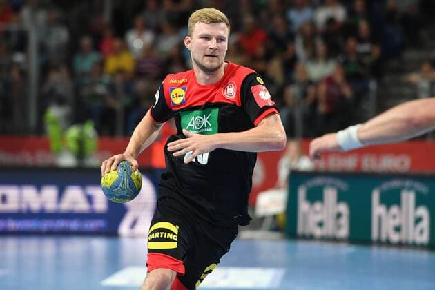 Philipp WEBER GER , action, single picture, cut single motive, half figure, half figure handball country game of the men, EHF Euro qualification Germany GER Kosovo KOS 28 17 on 16 06 2019 Arena Nuernberger Versicherung