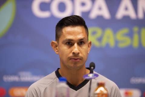 Fußball, Copa America, Nationalteam Bolivien Pressekonferenz Coletiva de imprensa Bolivia RIO DE JANEIRO, RJ - 17.06.2019: COLETIVA DE IMPRENSA BOLIVIA - Player Marvin Bejarano during a press conference, PK, Pressekonferenz from Bolivia held in Maracanã, north of the city, for the Copa América, at the beginning of this Monday (17), in Rio de Janeiro, RJ. (Photo: Celso Pupo Fotoarena) x1749263x  CelsoxPupo